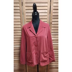 Studio 3000 Women's Size 16 Blazer Jacket Burgundy 3 Button Long Sleeve VINTAGE
